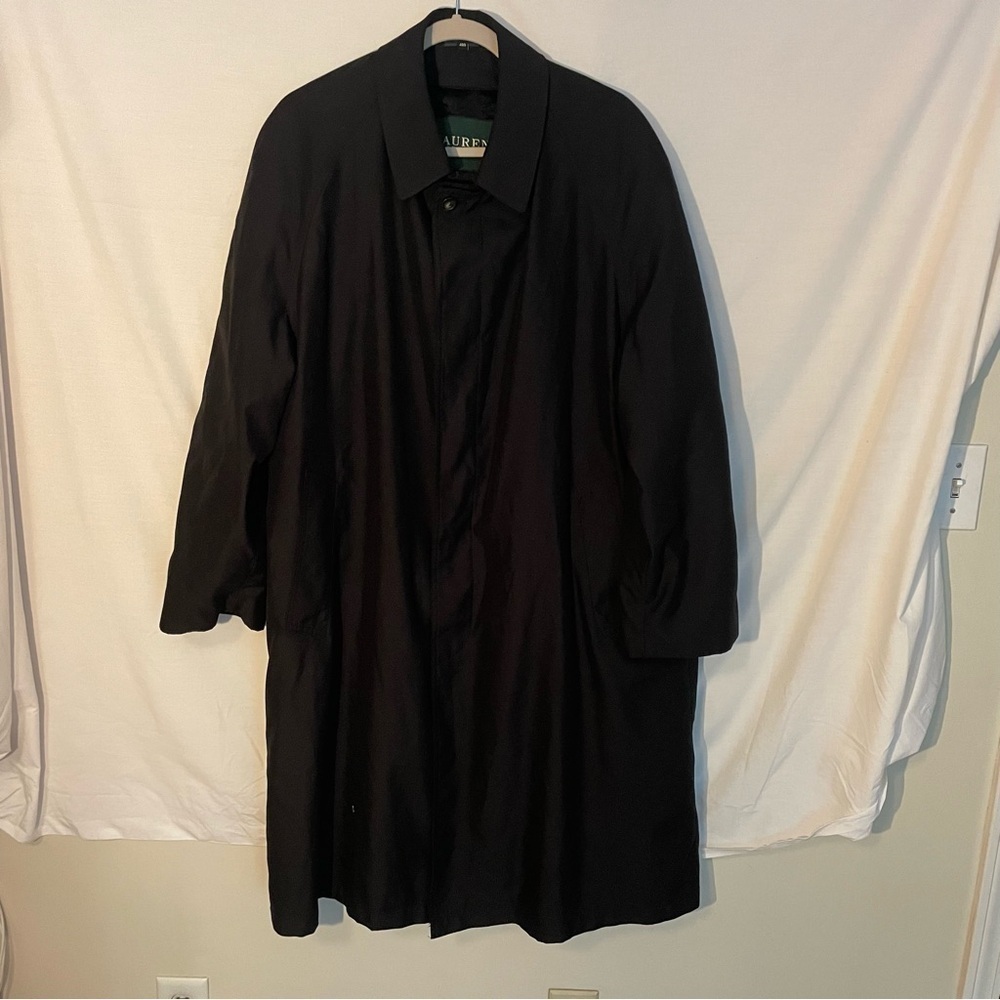 Lauren Ralph Lauren Men's Black Overcoat/trench/jacket size 40S